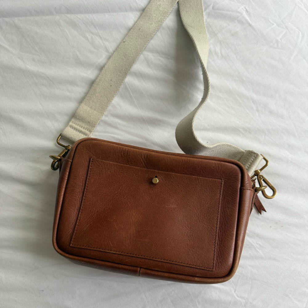 Madewell Brown Leather Crossbody Camera Bag